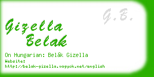 gizella belak business card